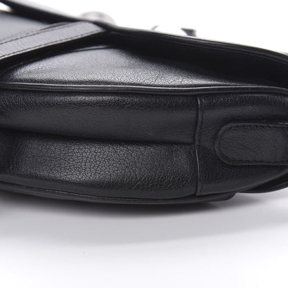 Christian Dior Calfskin Saddle Bag Black 10 of 16