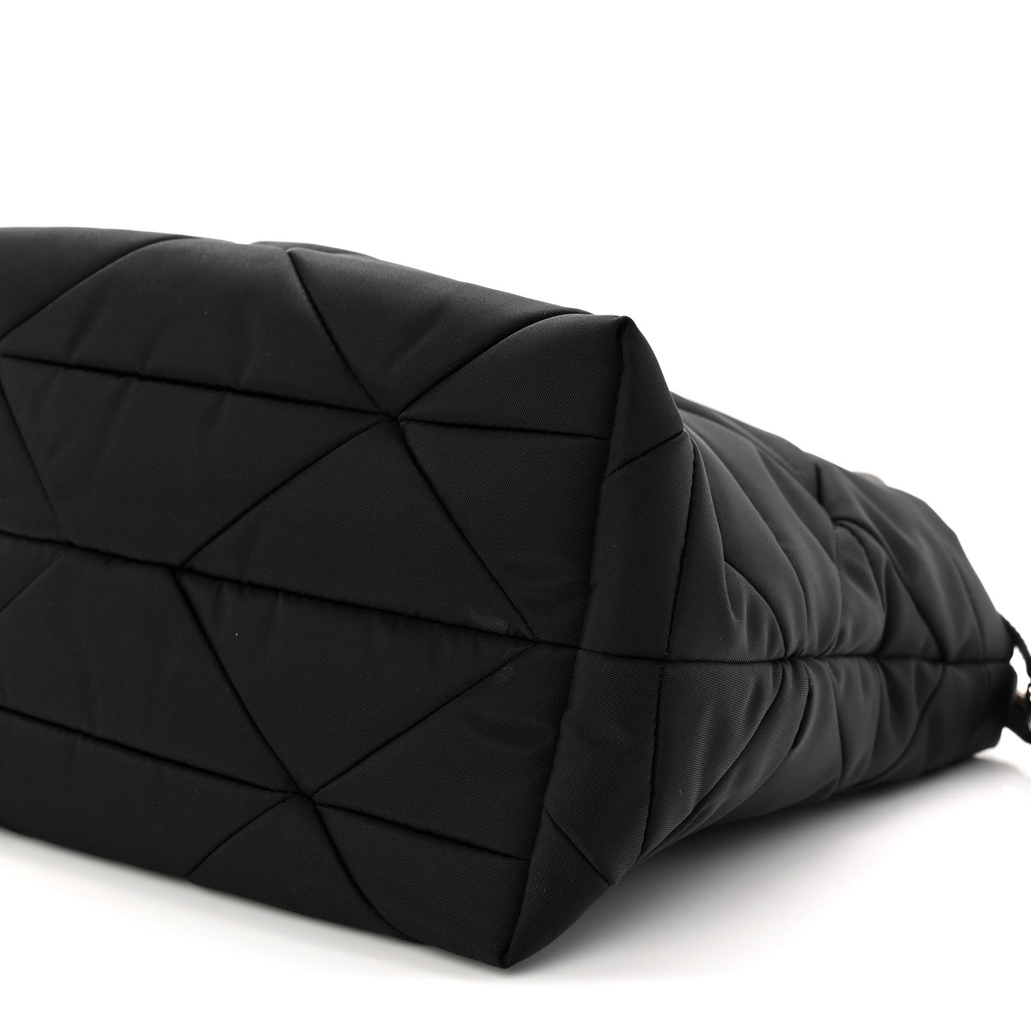 Prada Re-Nylon Nappa Triangle Quilted Padded Double Handled Zip Pocket Tote Black 11 of 11