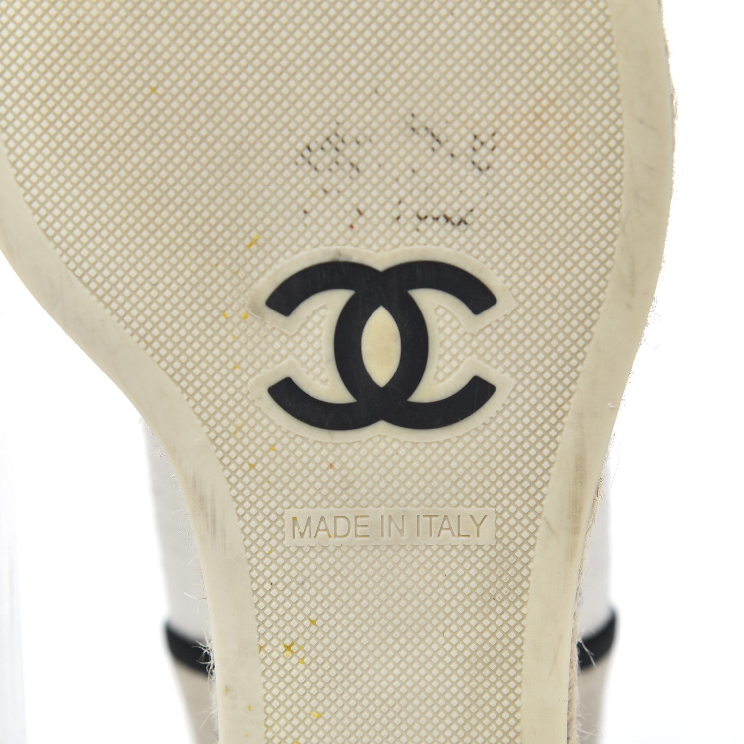 Chanel Toile Cap Toe Espadrille Wedges 36.5 Beige Black 7 of 17