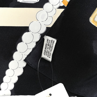 Chanel Silk CC Square Scarf Black 3 of 3