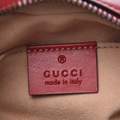 Gucci Calfskin Matelasse Mini GG Marmont Chain Shoulder Bag Hibiscus Red 6 of 7