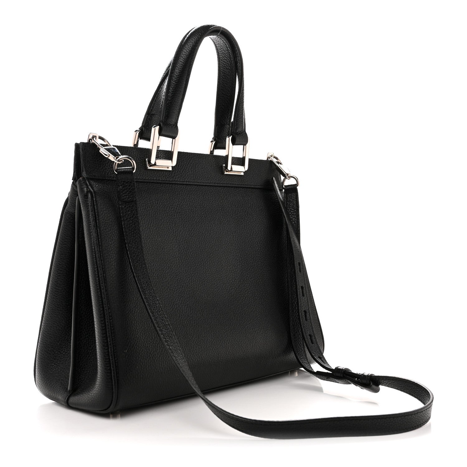 Gucci Grainy Calfskin Small Zumi Top Handle Bag Black 3 of 14