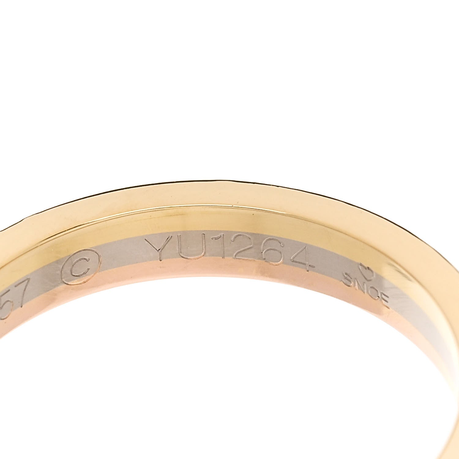 Cartier 18K Pink White Yellow Gold 3.5mm Vendome Louis Cartier Wedding Band Ring 57 8 5 of 7
