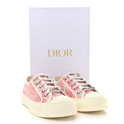Christian Dior Canvas Toile De Jouy Embroidered Womens Walk'N'Dior Low Top Sneakers 38 Off-White Pink 12 of 12