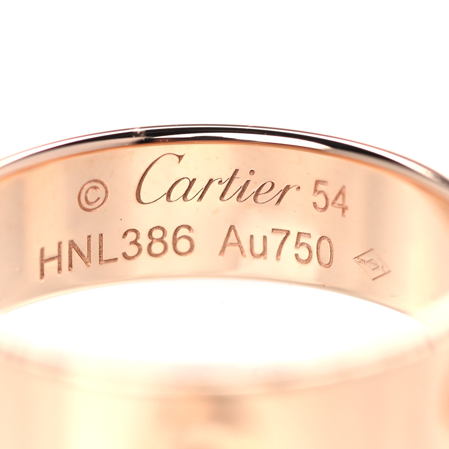 Cartier 18K Pink Gold 5.5mm LOVE Ring 54 6.75 4 of 6