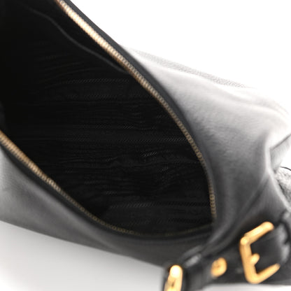 Prada Vitello Daino Hobo Black 4 of 10