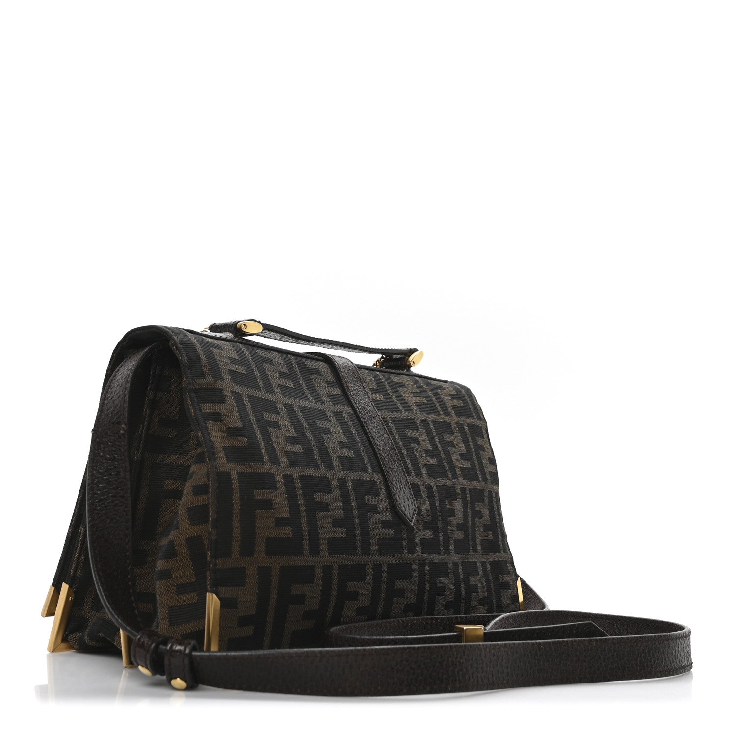 Fendi Zucca Vitello Classico No.1 Satchel Tobacco Moro 3 of 10