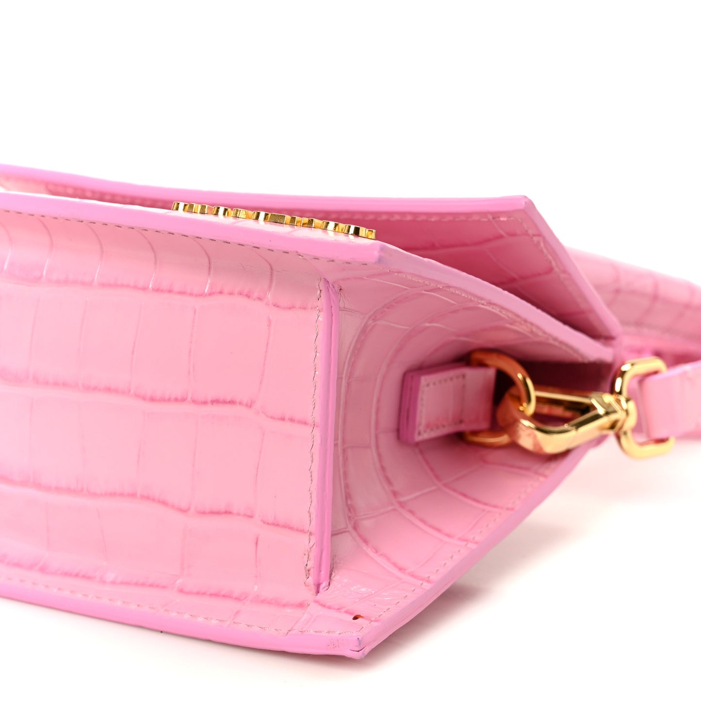 Calfskin Crocodile Embossed Le Chiquito Moyen Pink