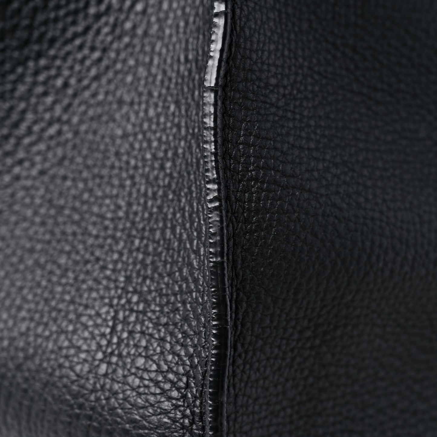 Supple Grained Calfskin Medium Big Bag Black