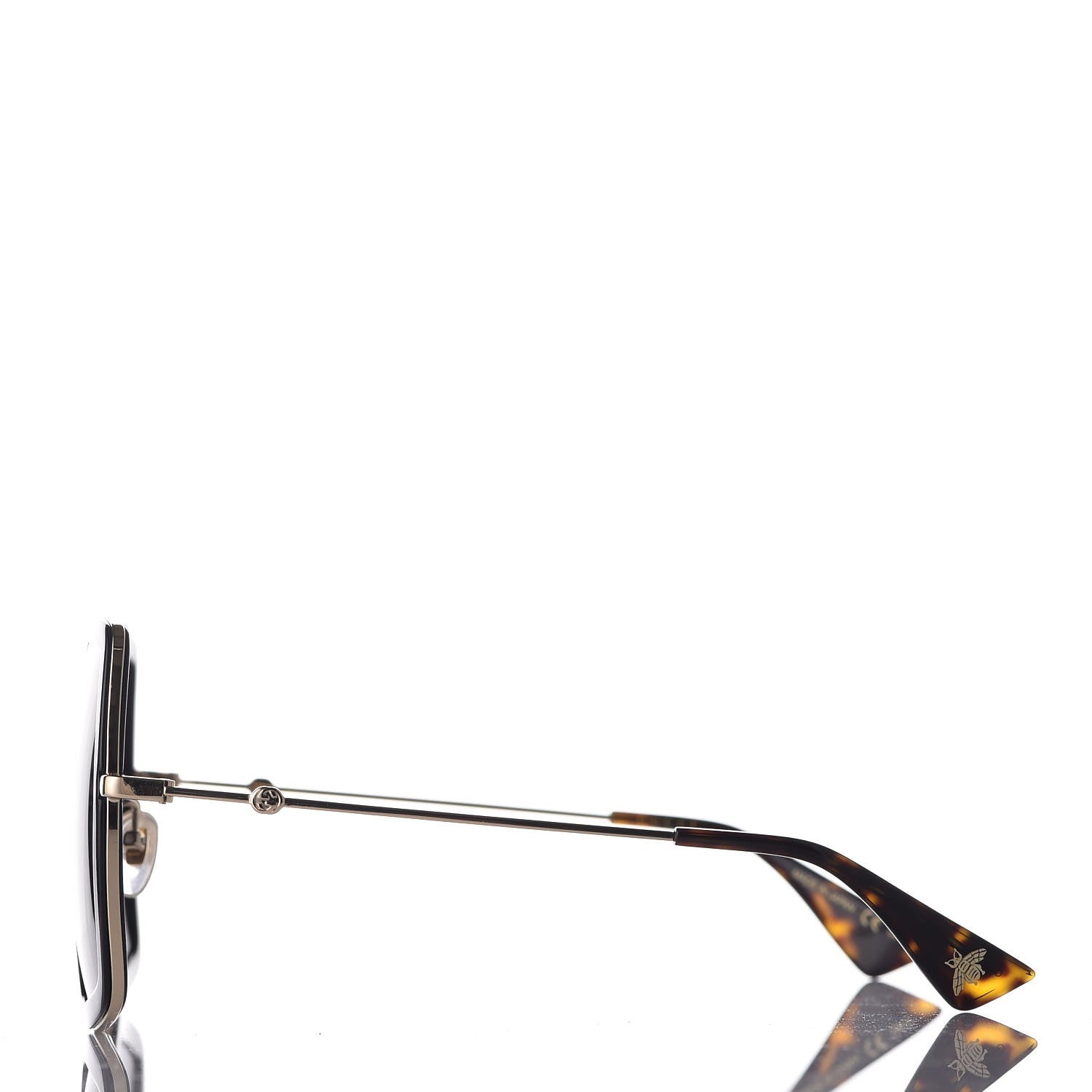Gucci Acetate Oversize Square Frame GG0106S Sunglasses Black 3 of 7