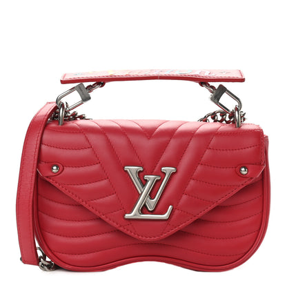 Louis Vuitton Calfskin New Wave Chain MM Ecarlate 1 of 9
