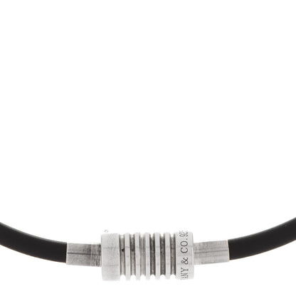 Tiffany Sterling Silver Rubber Paloma Picasso Groove Surfer Necklace 4 of 7