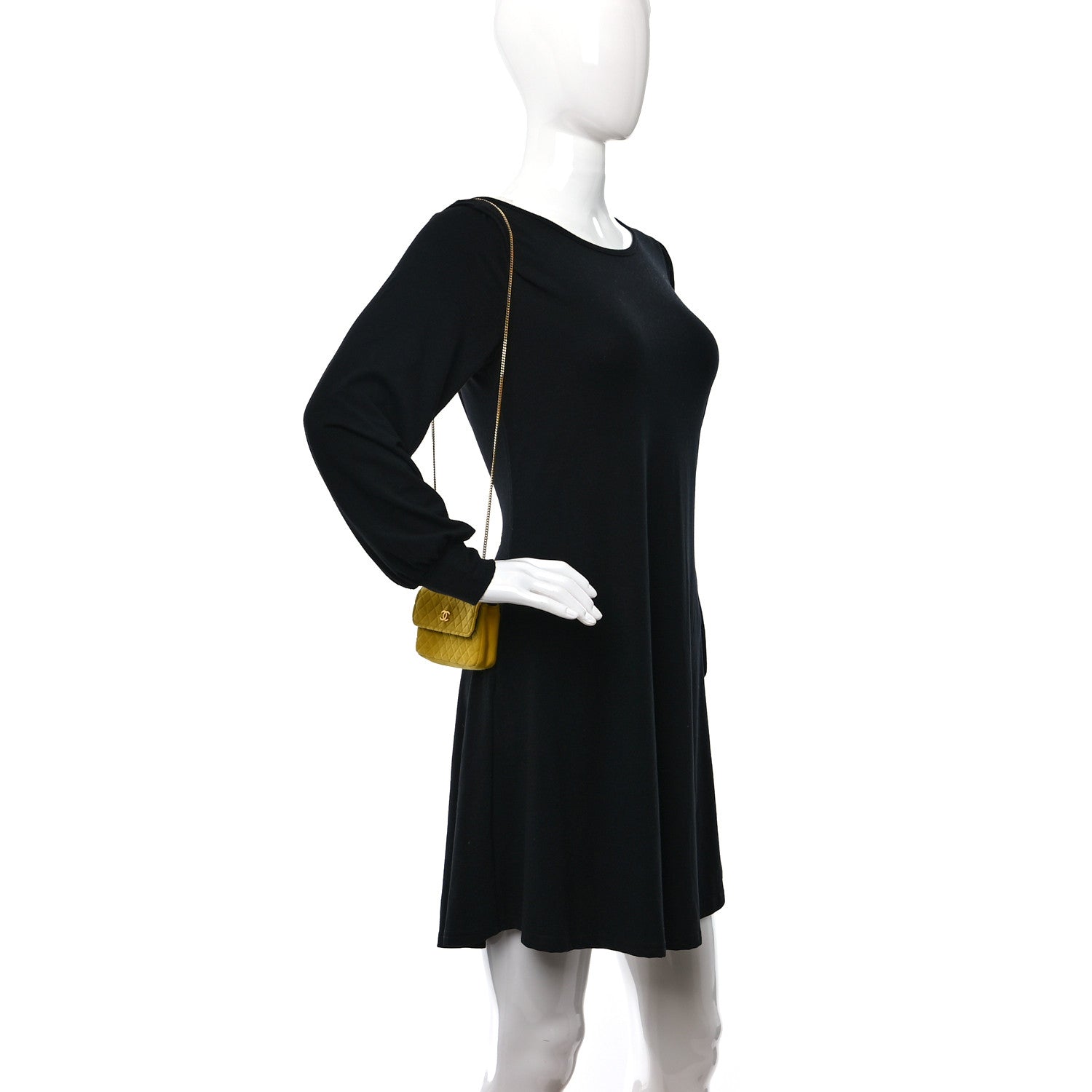 Chanel Jersey Quilted Micro Flap Yellow 3 of 11