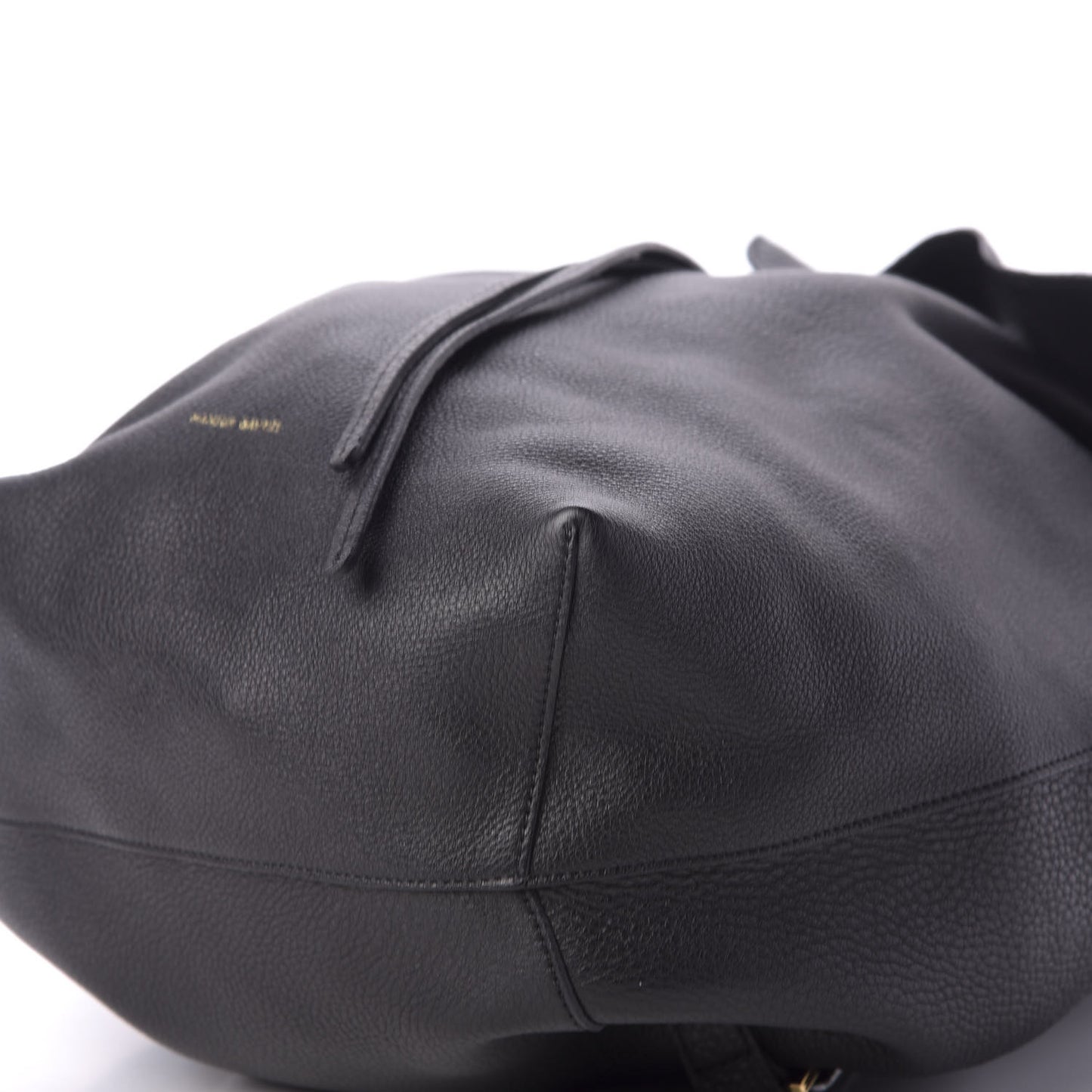 Tumbled Calfskin Backpack Bag Black