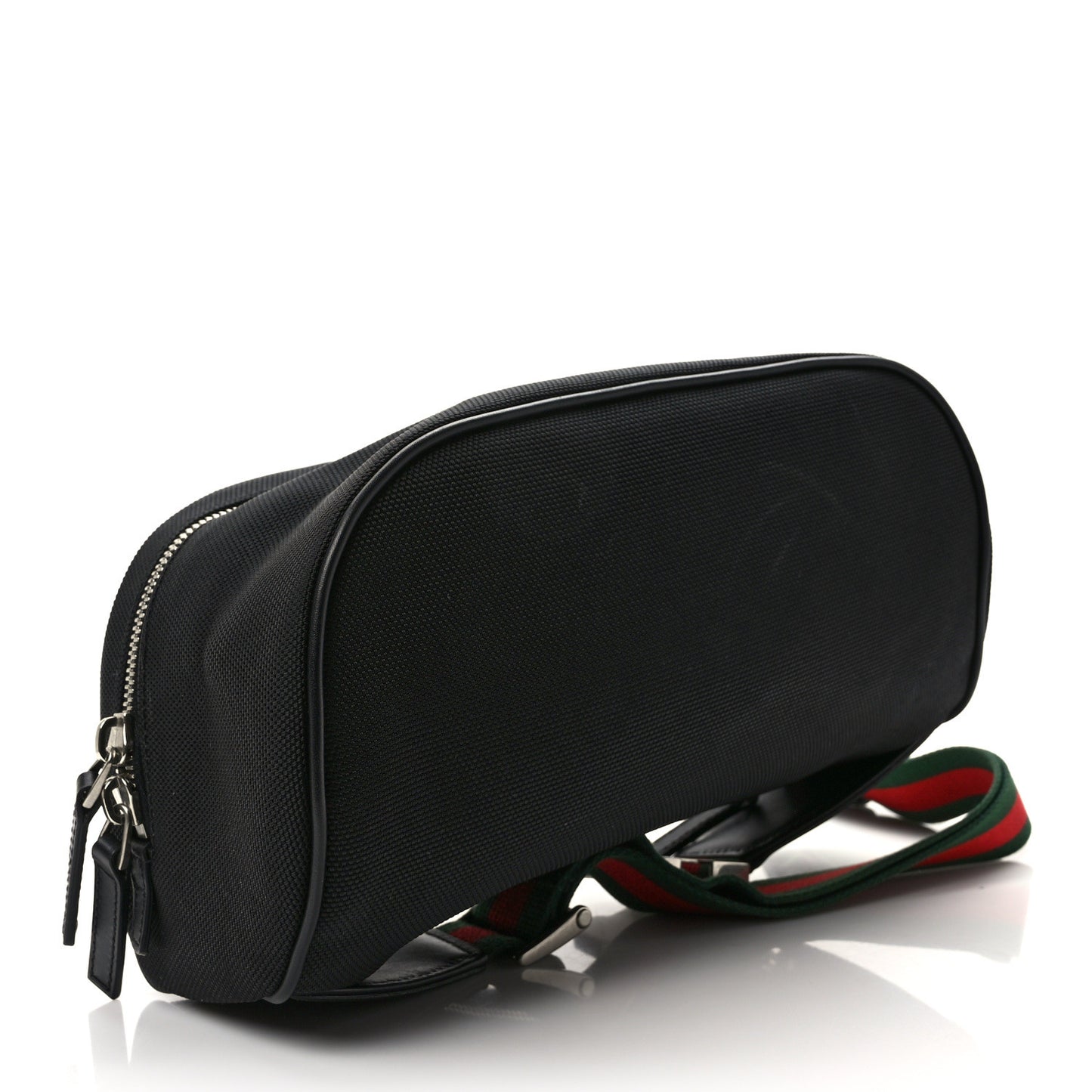 Techno Canvas Web Large Belt Bag Black