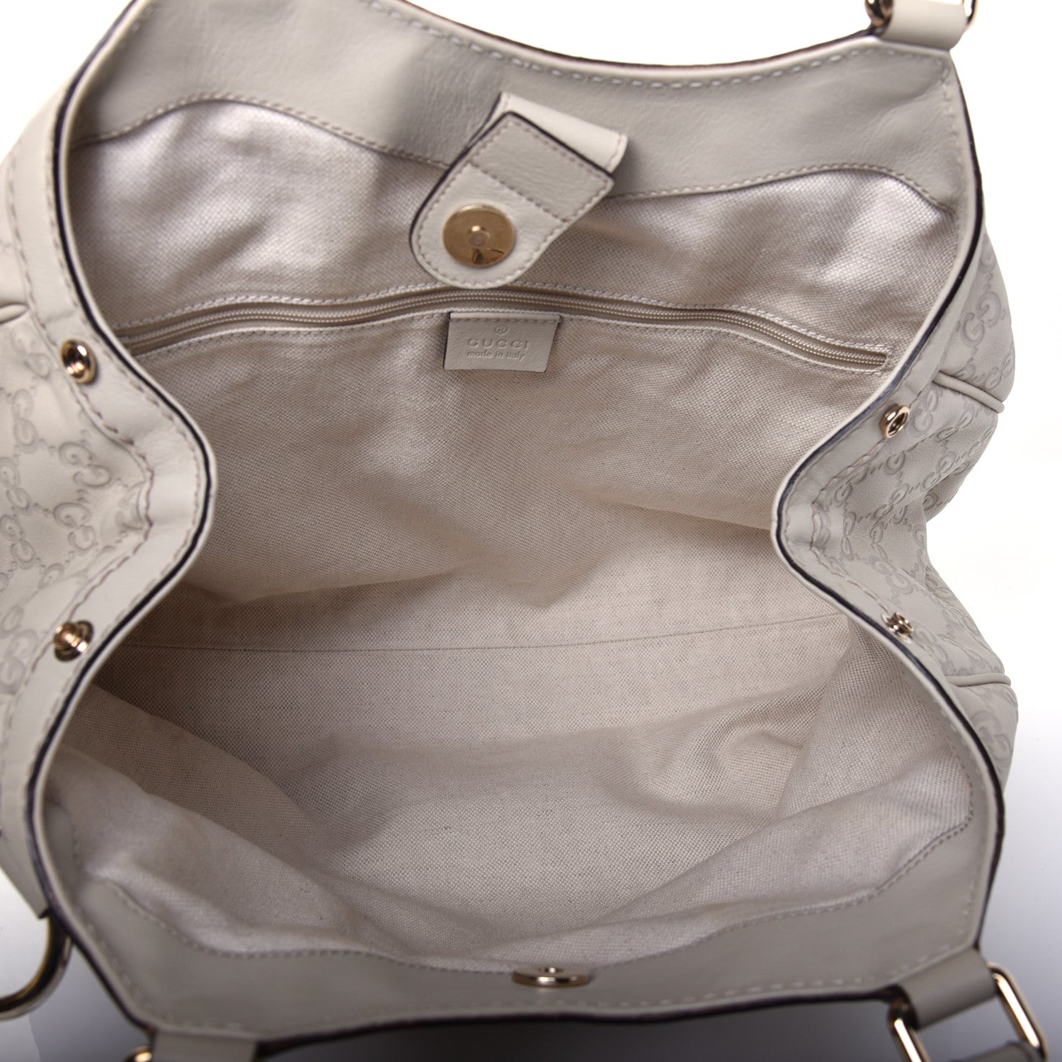 Gucci Guccissima Medium Sukey Tote Mystic White 8 of 10