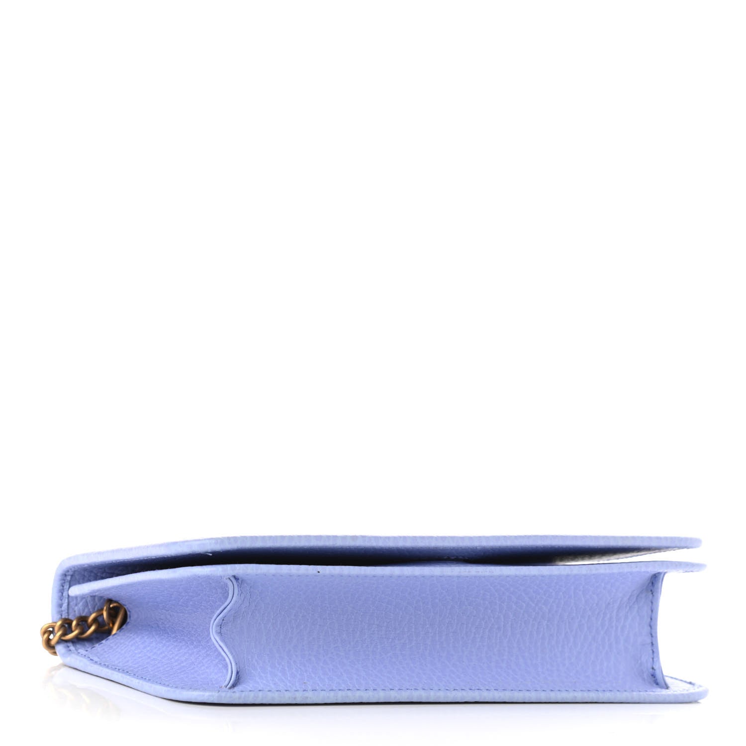 Gucci Dollar Calfskin Garden Mystic Cat Chain Wallet Periwinkle 4 of 9
