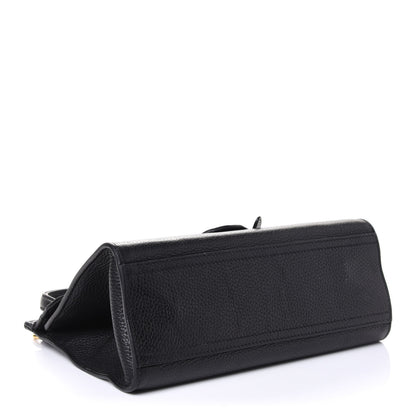 Gucci Calfskin Mini GG Marmont Top Handle Bag Black 4 of 5