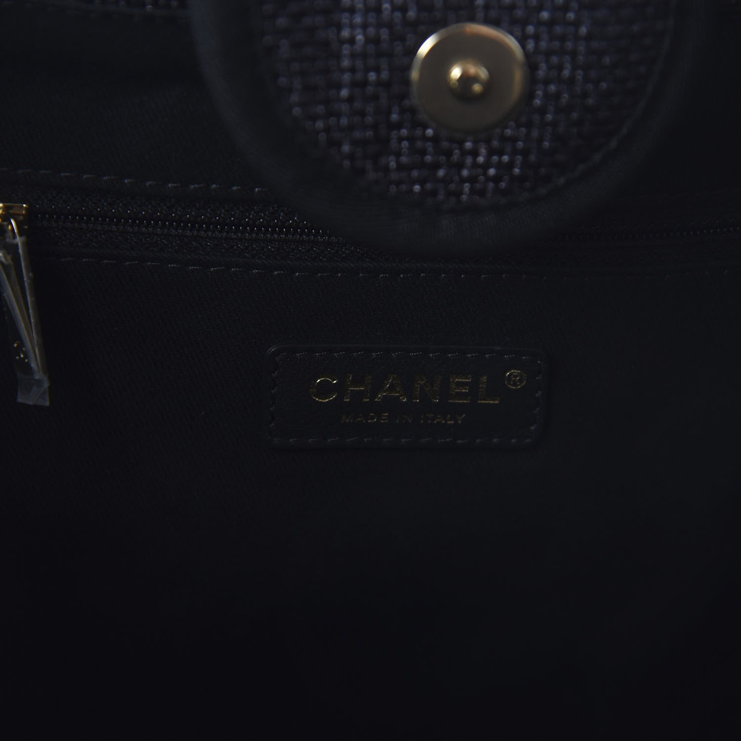 Chanel Woven Straw Raffia Medium Deauville Tote Black 8 of 11