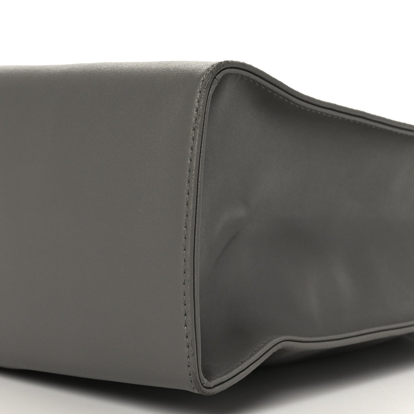 Vegan Leather Medium Shopping Bag Grey