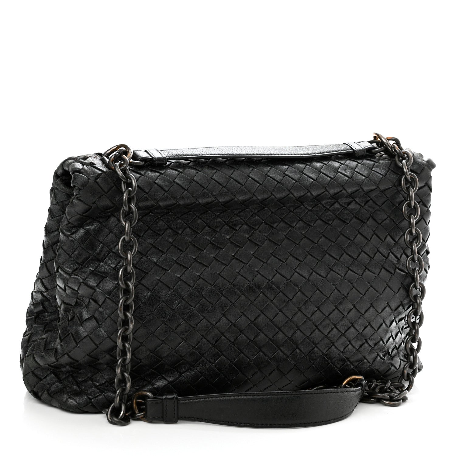 Bottega Veneta Nappa Intrecciato Medium Olimpia Shoulder Bag Black 3 of 13