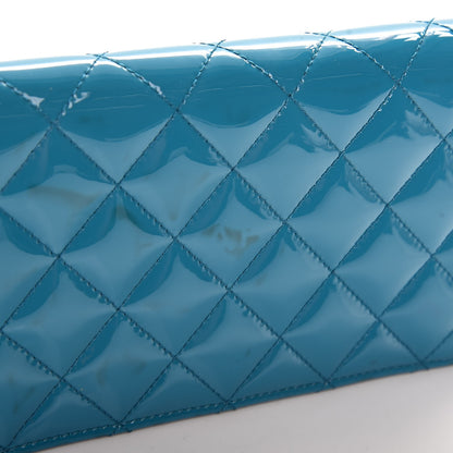 Chanel Patent Calfskin Quilted Yen Reissue Wallet Blue 9 of 11