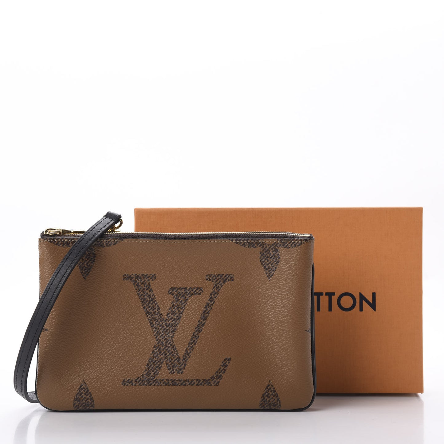 Reverse Monogram Giant Double Zip Pochette