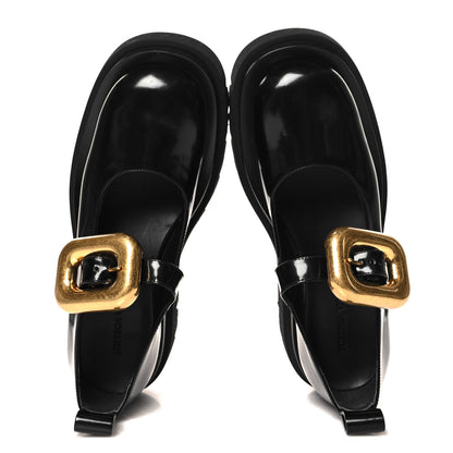 Bottega Veneta Brushed Calfskin Lug Mary-Jane Loafers 38 Black 2 of 8