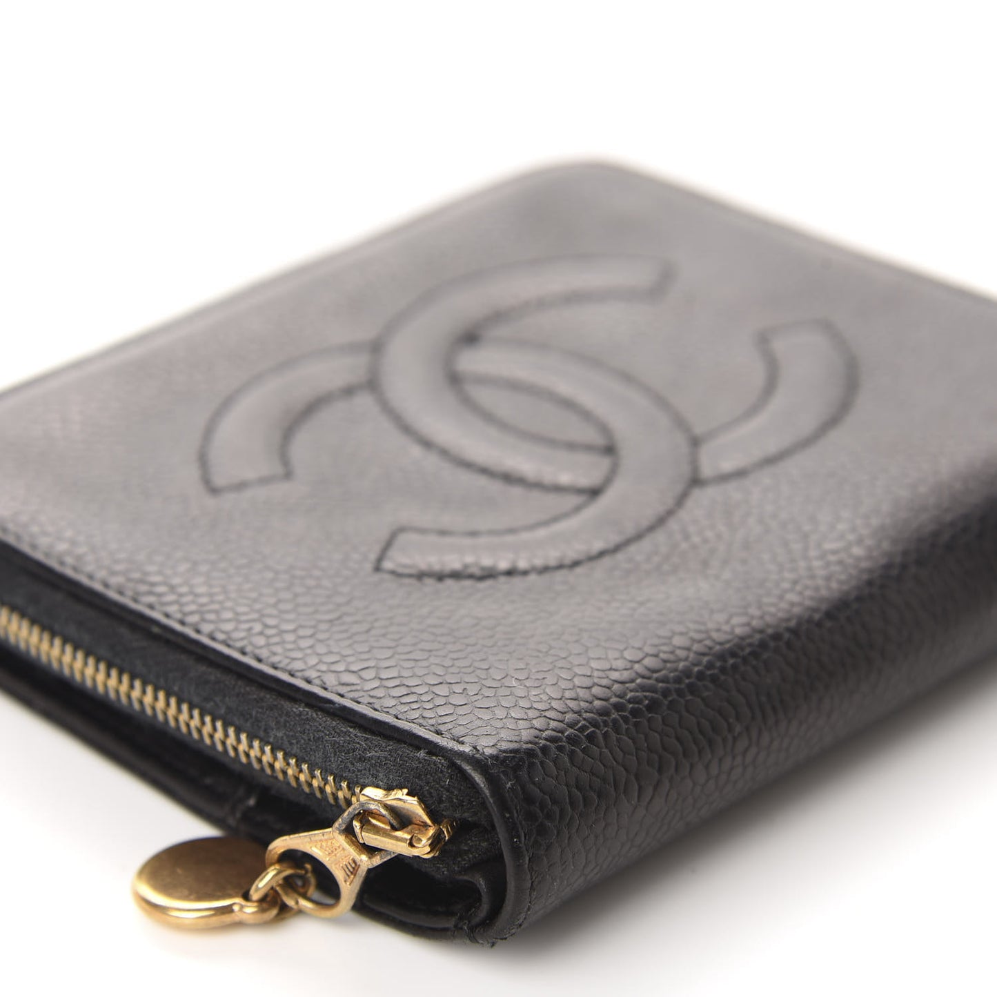 Caviar Timeless CC Compact French Wallet Black