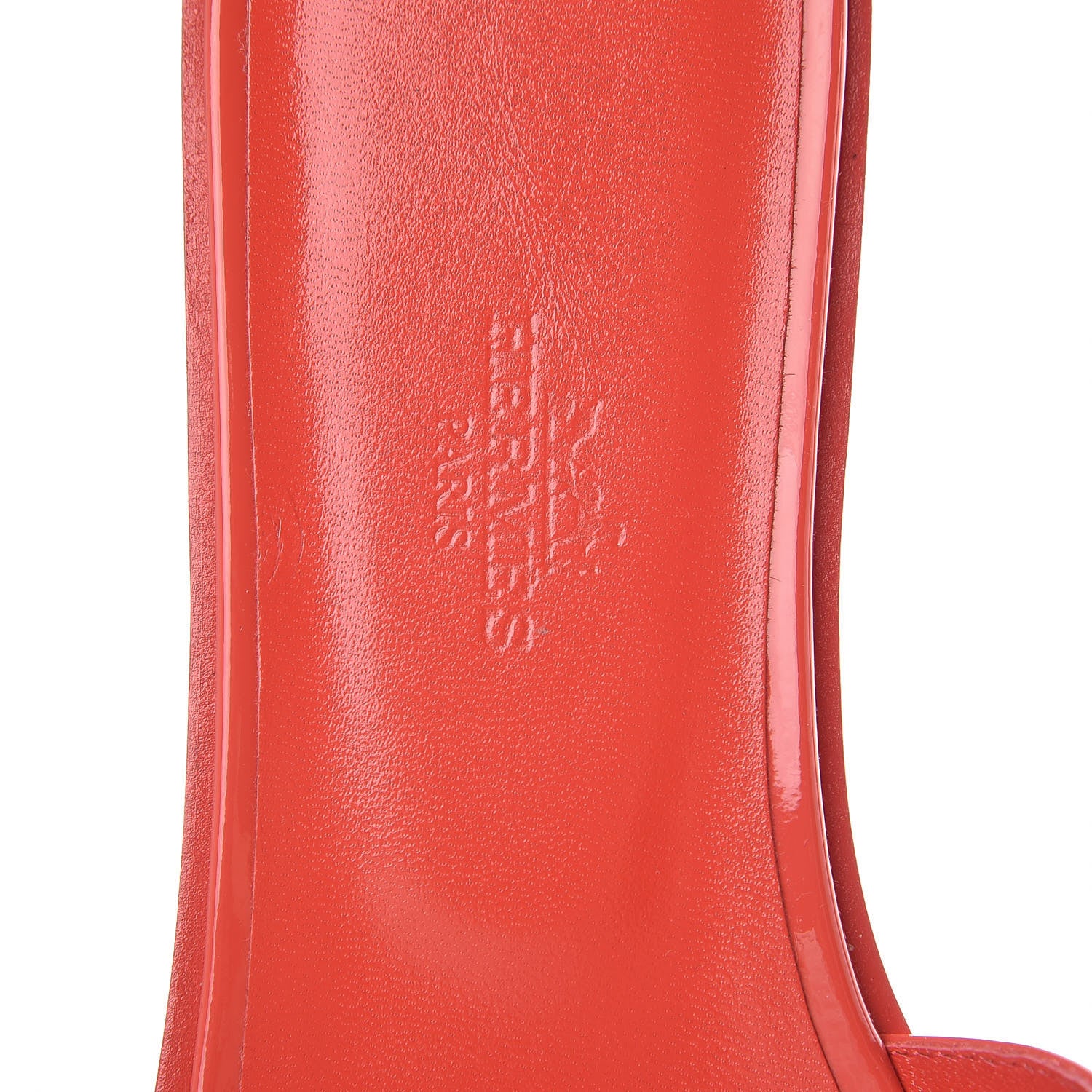 Hermes Patent Oran Sandals 38 Rose Jaipur 7 of 7