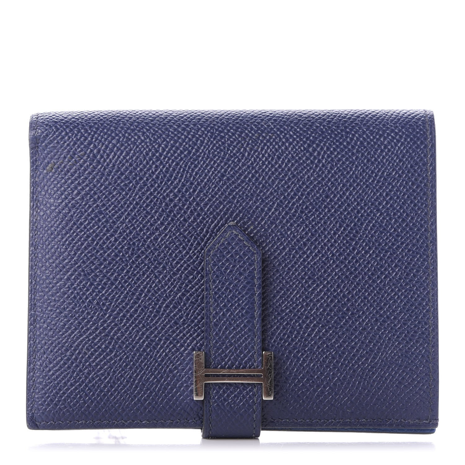 Hermes Epsom Bearn Verso Compact Wallet Bleu Encre Zellige 1 of 11