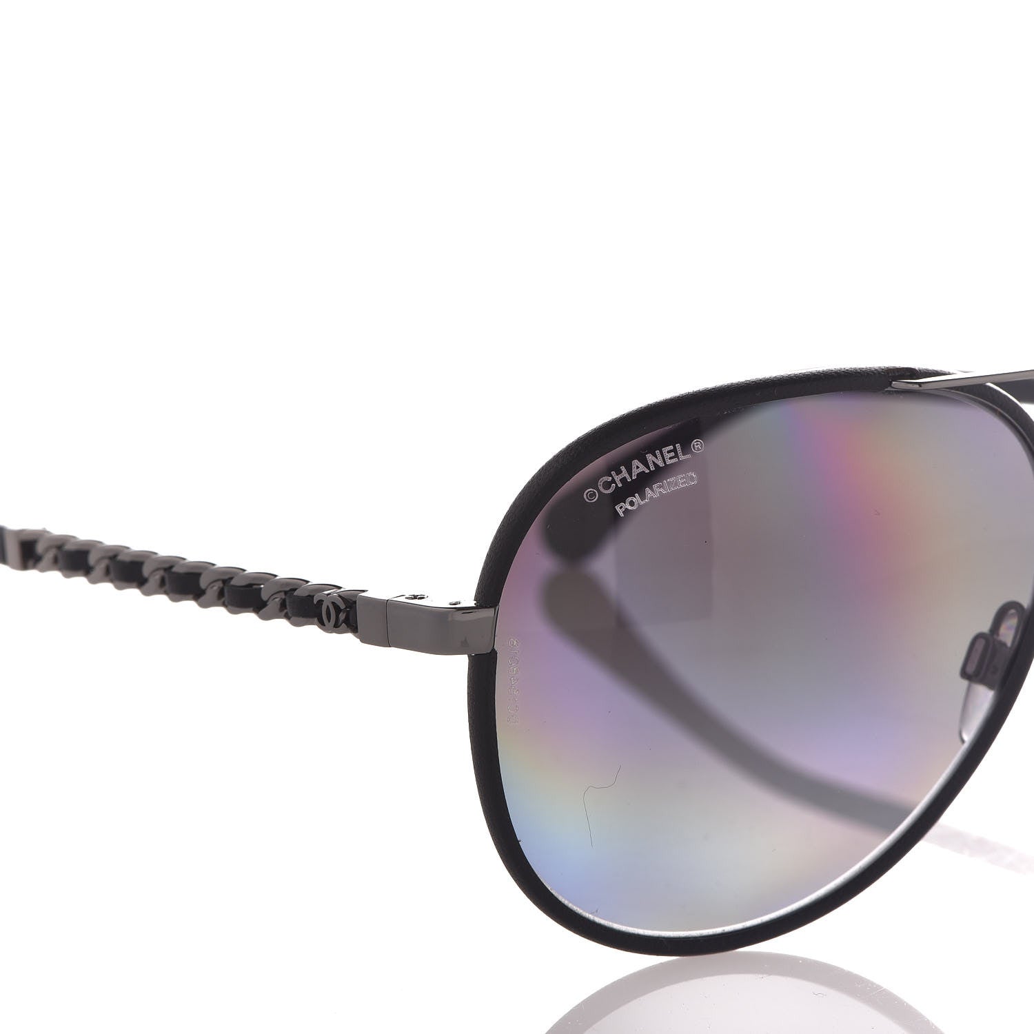 Chanel Polarized Pilot Winter Sunglasses 4219 Black 7 of 9