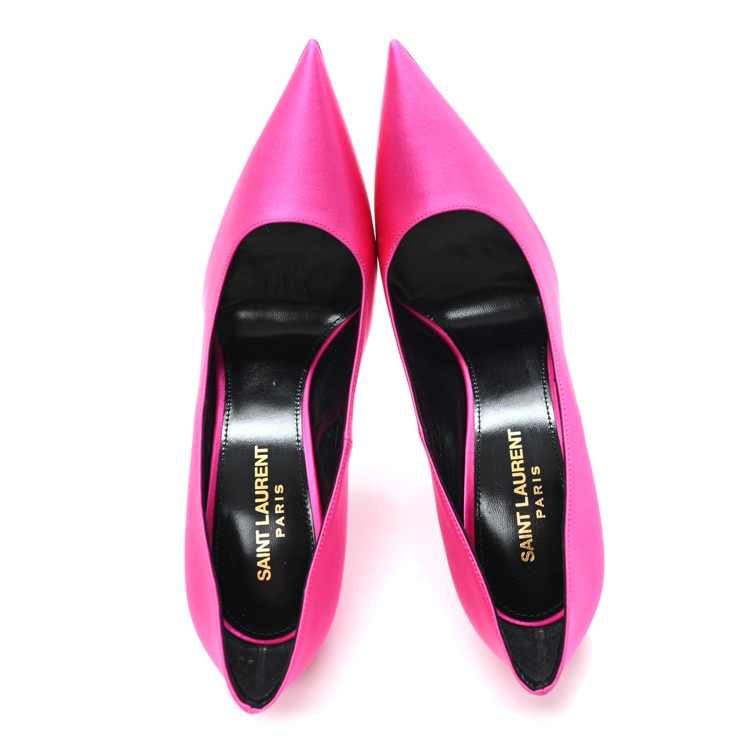 Saint Laurent Satin Crepe Marylin 110 Pumps 36.5 Fuchsia 2 of 9