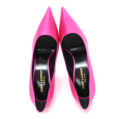 Saint Laurent Satin Crepe Marylin 110 Pumps 36.5 Fuchsia 2 of 9