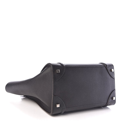 Celine Drummed Calfskin Mini Luggage Black 4 of 11