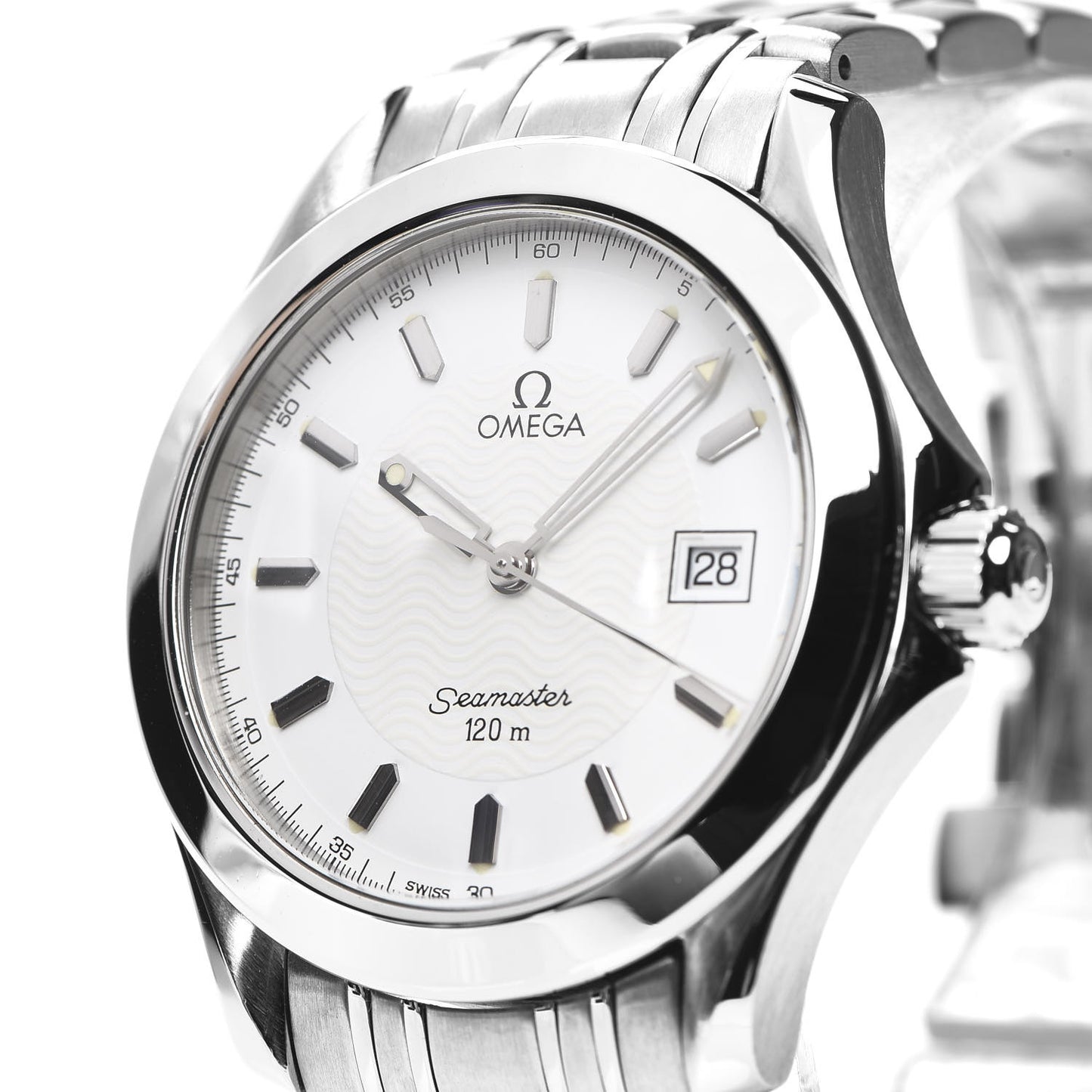 Stainless Steel 36mm Seamaster Quartz Watch White 2511.21