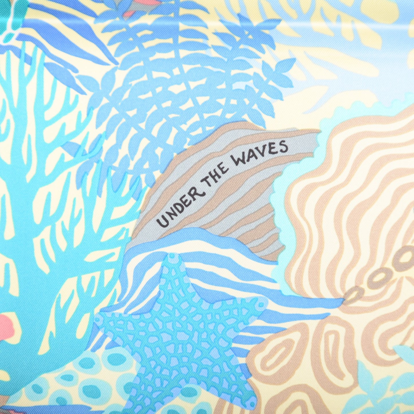 Silk Under The Waves Scarf 90 Aqua Rose Pale Turquoise