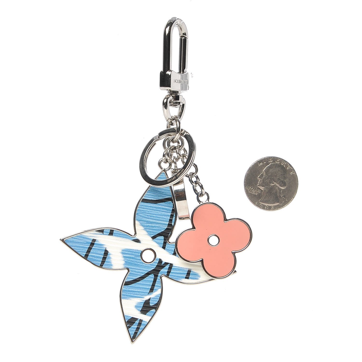 Louis Vuitton Fleur d Epi Bag Charm Aqua 2 of 4