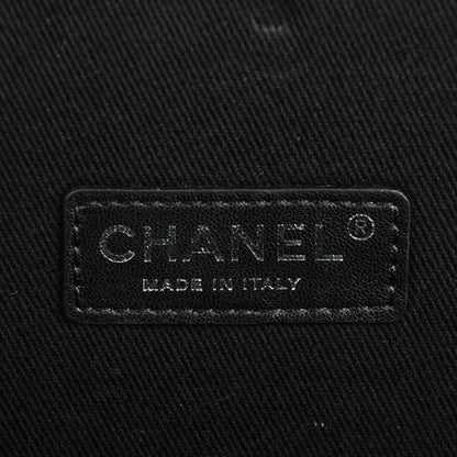 Chanel Caviar Stitched Bowtie Drawing Portfolio Bag White Black 6 of 7