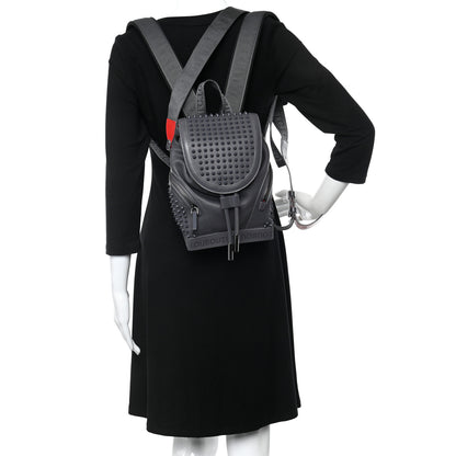 Christian Louboutin Calfskin Spiked Small Explorafunk Backpack Grey 2 of 14