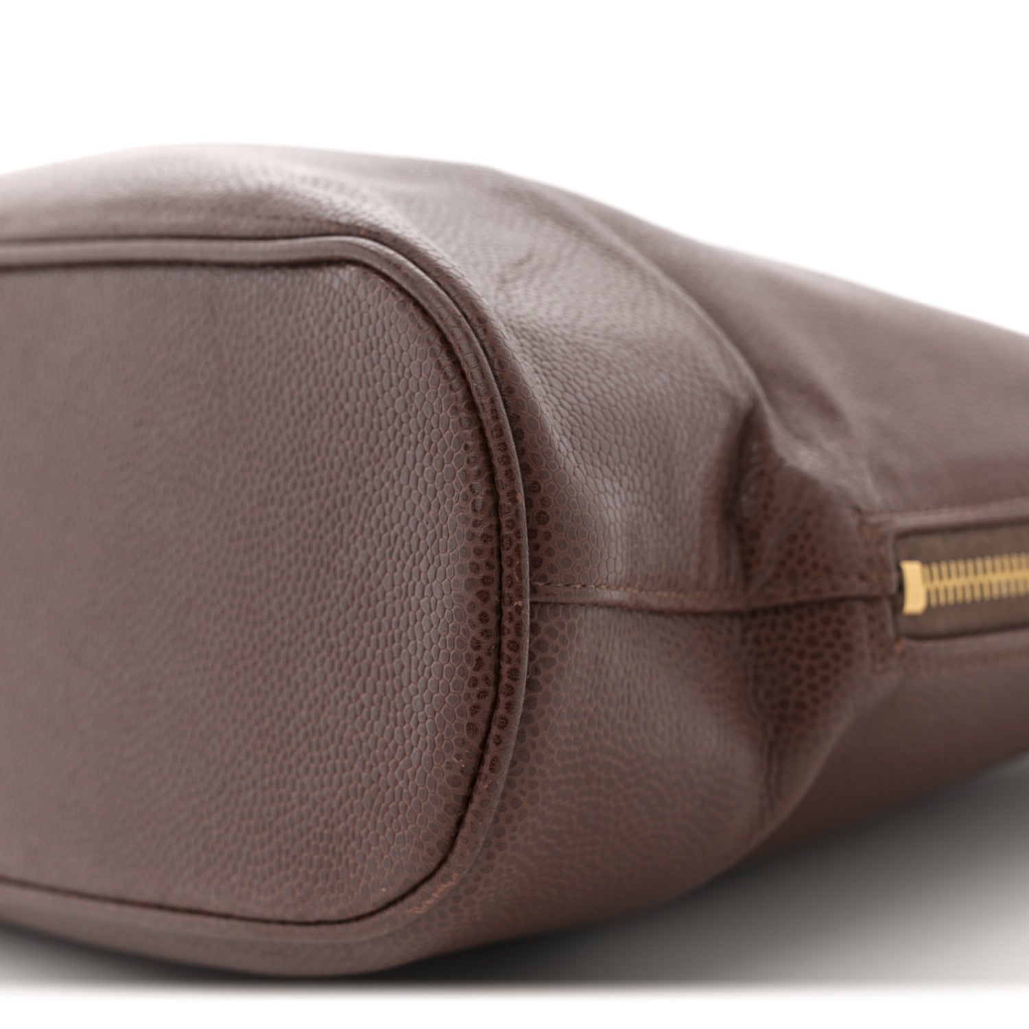 Chanel Caviar Large CC Shoulder Bag Brown 9 of 11