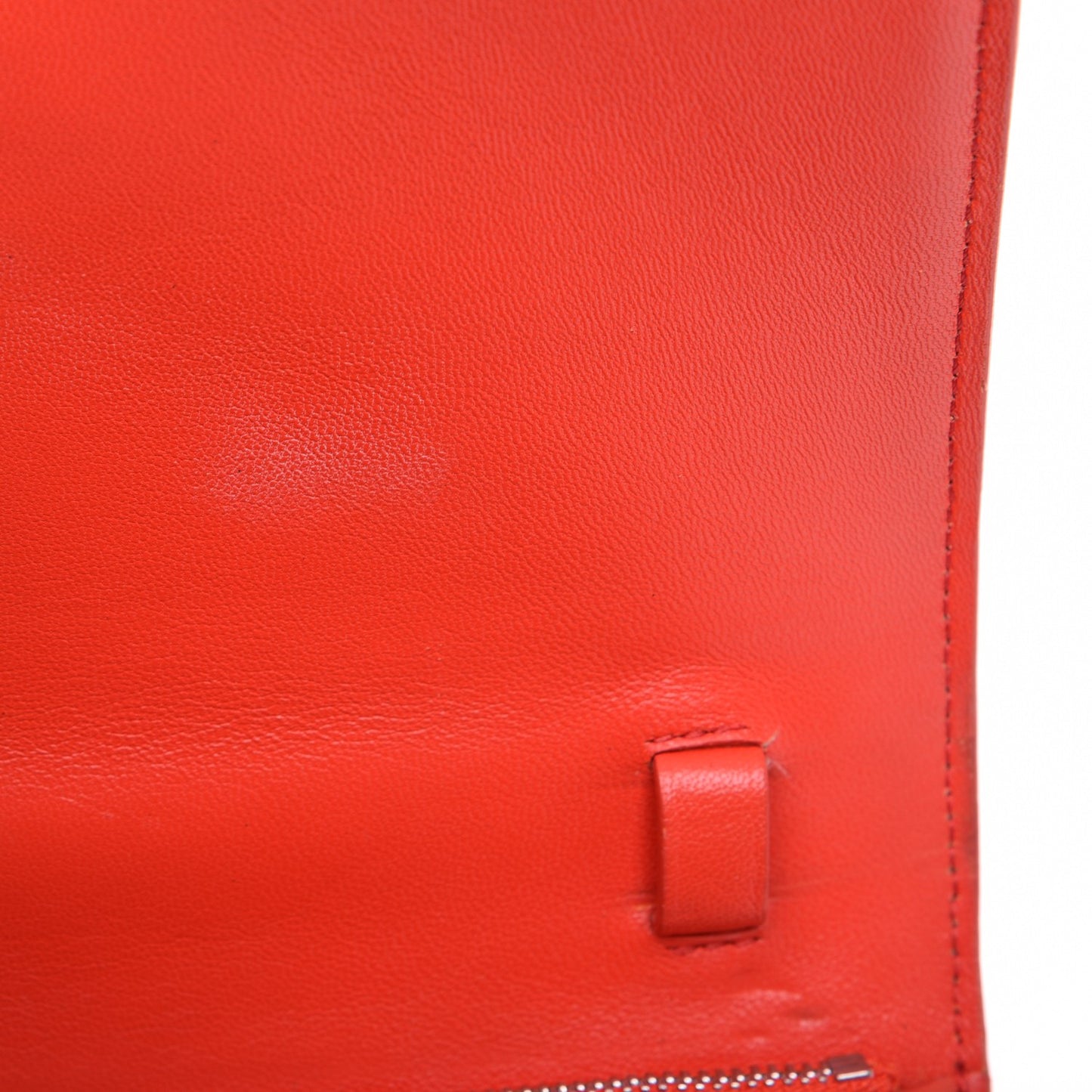 Spazzolato Calfskin Classic Box Medium Flap Vermillion