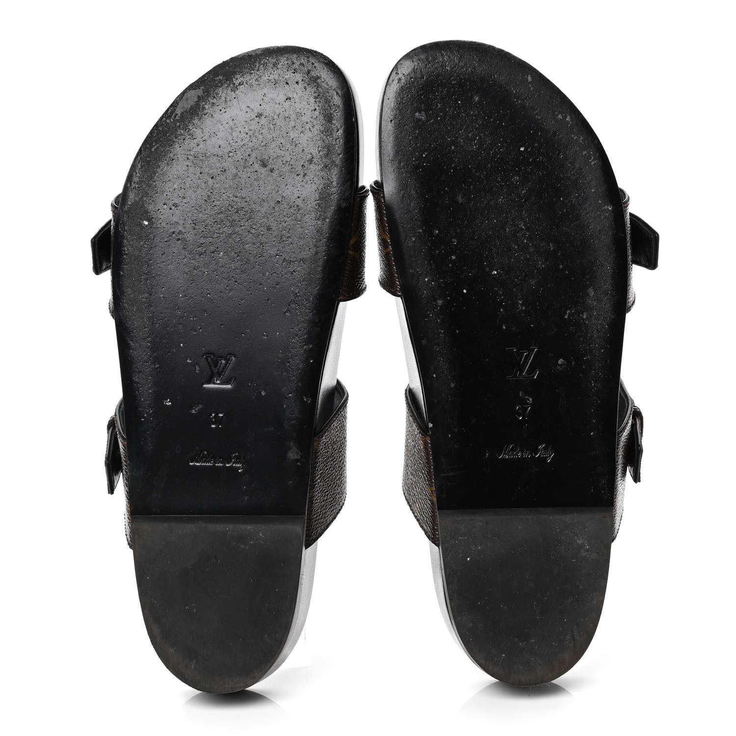 Louis Vuitton Monogram Bom Dia Mule Sandals 37 Black 4 of 5