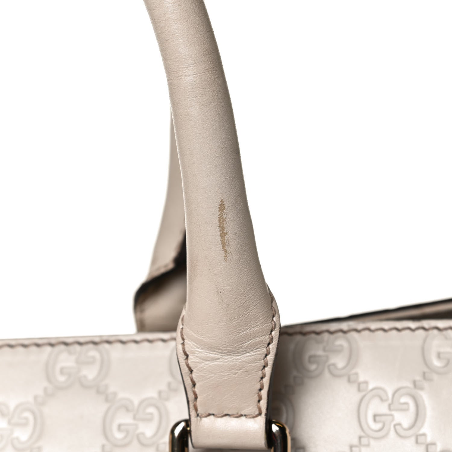 Gucci Guccissima Piston Tote Off White 9 of 15