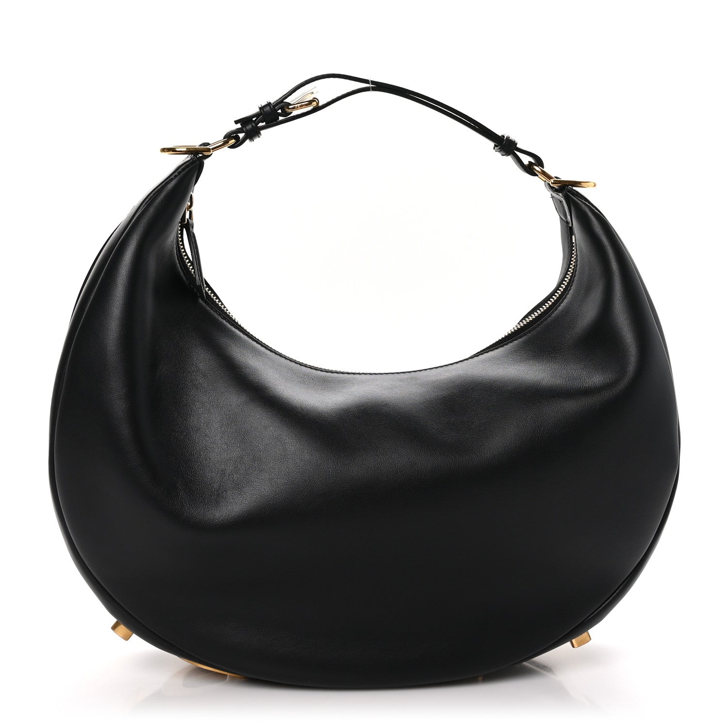 Fendi Vitello Grace Matte Medium Fendigraphy Hobo Bag Black 1 of 10