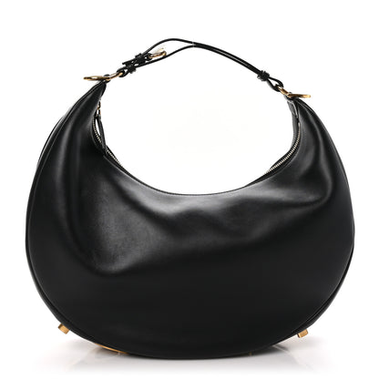 Fendi Vitello Grace Matte Medium Fendigraphy Hobo Bag Black 1 of 10