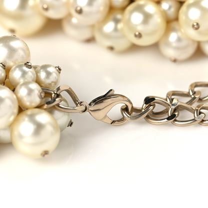 Chanel Pearl Choker Necklace Gold 4 of 6