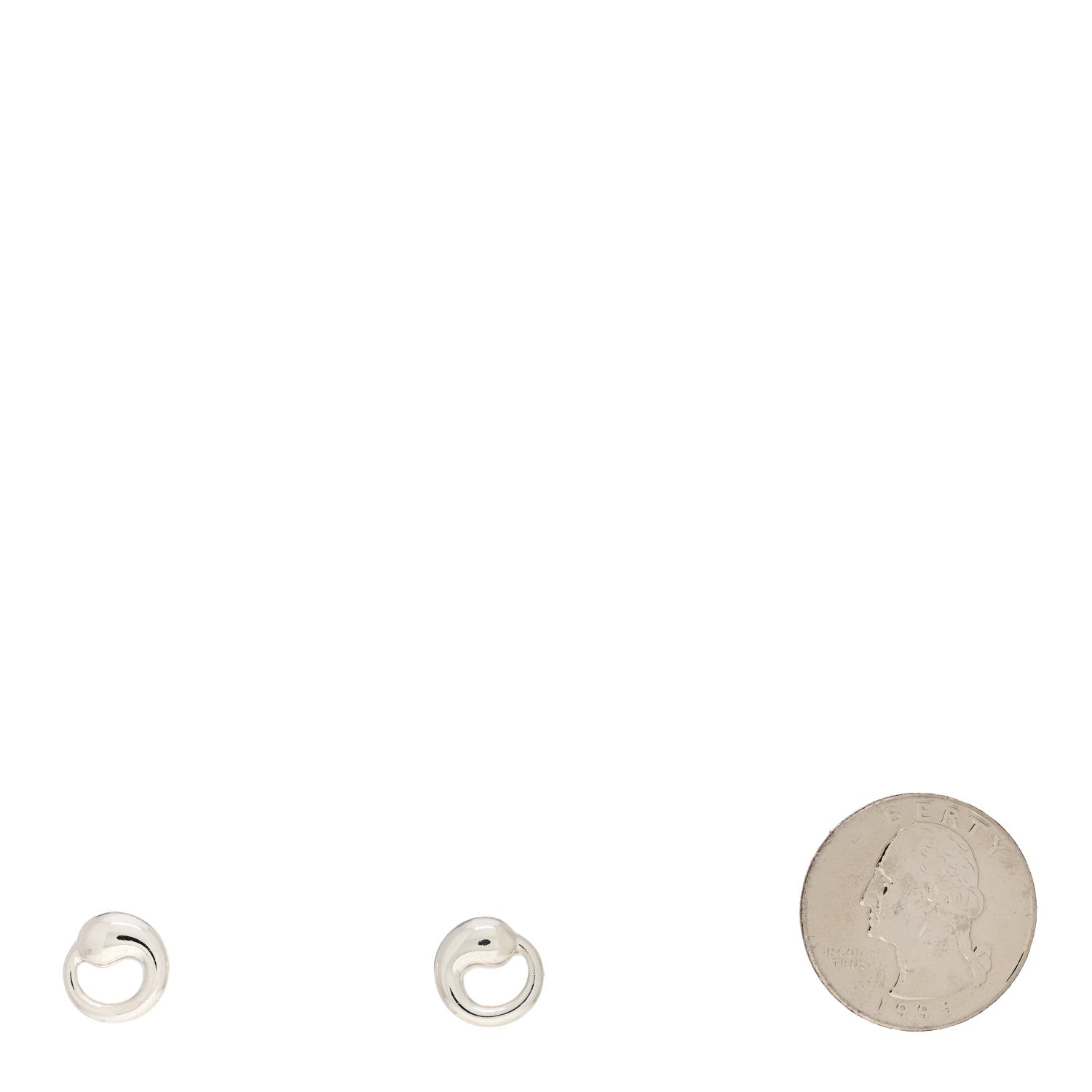 Tiffany Sterling Silver 11mm Elsa Peretti Eternal Circle Earrings 2 of 4