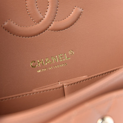 Chanel Lambskin Quilted Medium Double Flap Brown 8 of 10