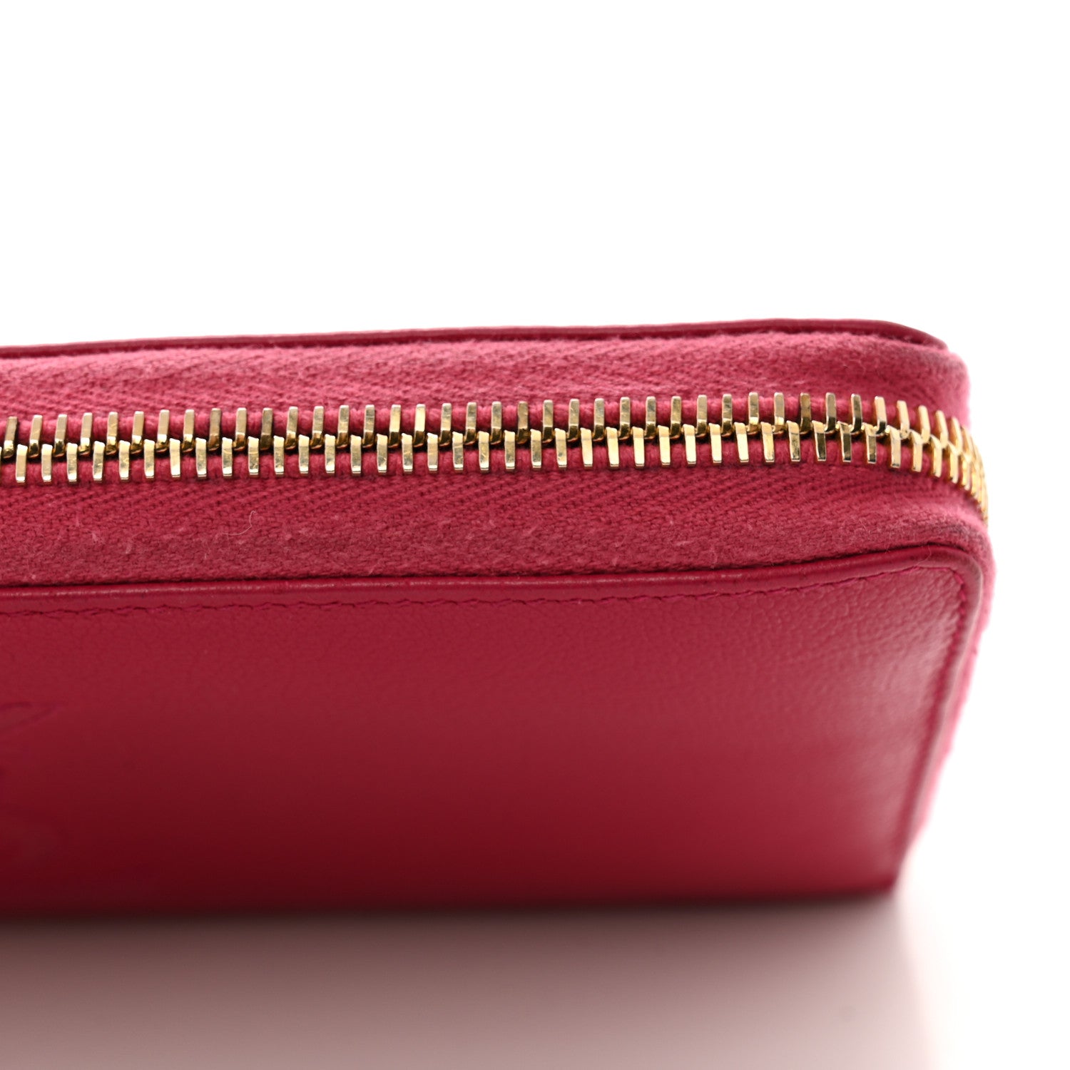 Saint Laurent Chevre Belle De Jour Zip Around Wallet Fuchsia 10 of 14
